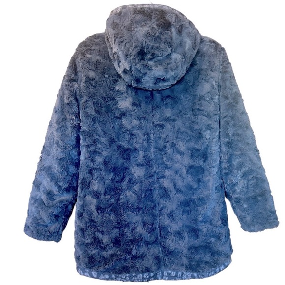 Girls / Women The North Face REVERSIBLE Gray Leopard Long Jacket Coat XL / TG 18 - Picture 8 of 14